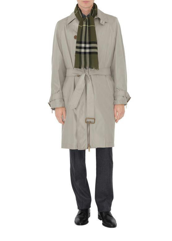 Wide Check Wool Scarf, , hi-res