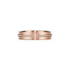 Tiffany T Narrow Diamond Ring in Rose Gold - Size 4 1/2