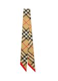 Skinny Check Silk Scarf, , hi-res