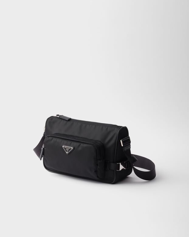 Medium Re-Nylon and Saffiano leather shoulder bag, , hi-res