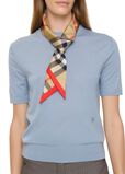 Skinny Check Silk Scarf, , hi-res