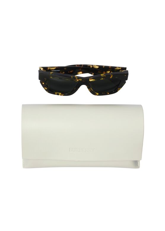 Inlaid Check Cat-eye Sunglasses​, , hi-res