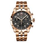 Classic AVI Chronograph 42 P-51 Mustang 18K Red Gold Watch