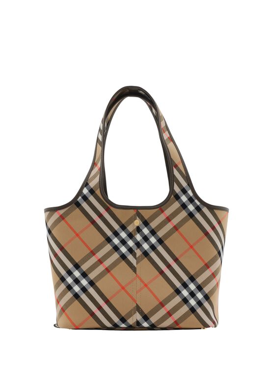 Small Check Tote, , hi-res