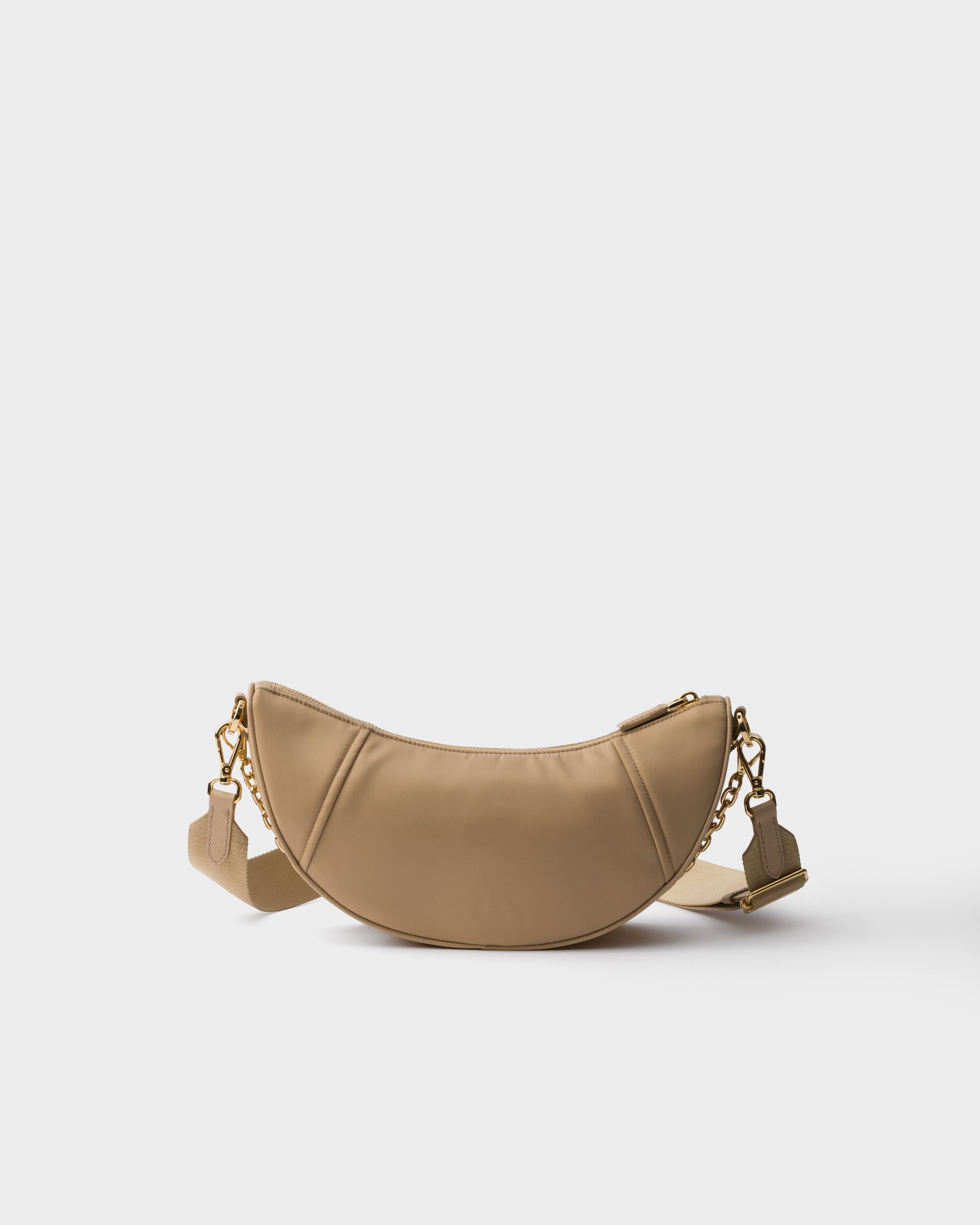 【関税&送料込】Prada Beige Re-Nylon Prada Demi-Lune Shoulde Prada Demi-lune Re-Nylon shoulder bag for Women - Beige in