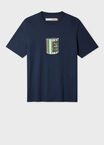 CHAMPION BLUE BARBOUR X PS WAX TIN GRAPHIC TSHIRT