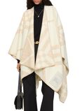 Check Wool Cashmere Cape, , hi-res
