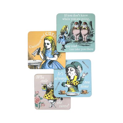 Alice’s Adventures In Wonderland Set of 4 Coasters