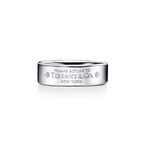 Return to Tiffany™ narrow ring in sterling silver with diamonds, 6 mm wide. - Size 11 1/2