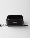 Re-Nylon and Saffiano leather coin purse, , hi-res