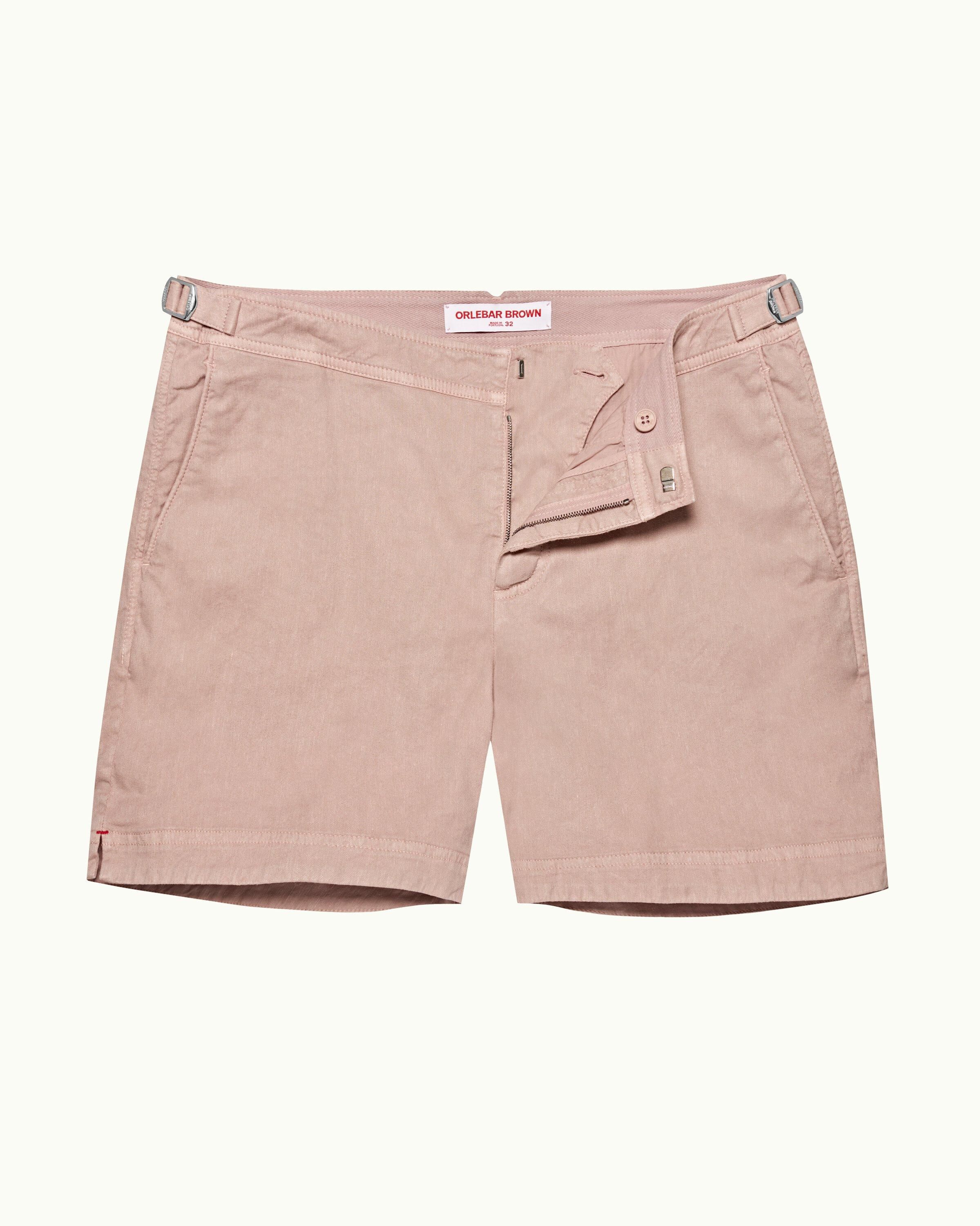 Orlebar Brown Bulldog Gd Seashell Pink Trousers Shorts Heathrow Reserve Collect