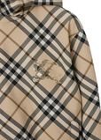 Cropped Reversible Check Hooded Jacket, , hi-res