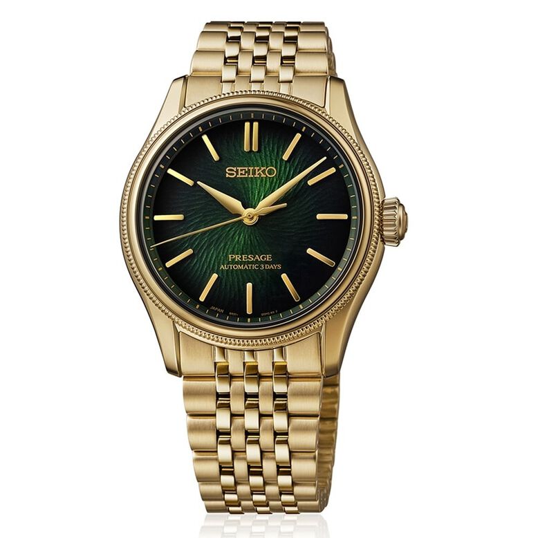 Presage Classic Series x Tradman&rsquo;s Bonsai Limited Edition 38mm Mens Watch in Matsuba-iro green, , hi-res