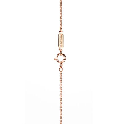 Tiffany Victoria&reg; diamond vine circle pendant in 18k rose gold, small, , hi-res