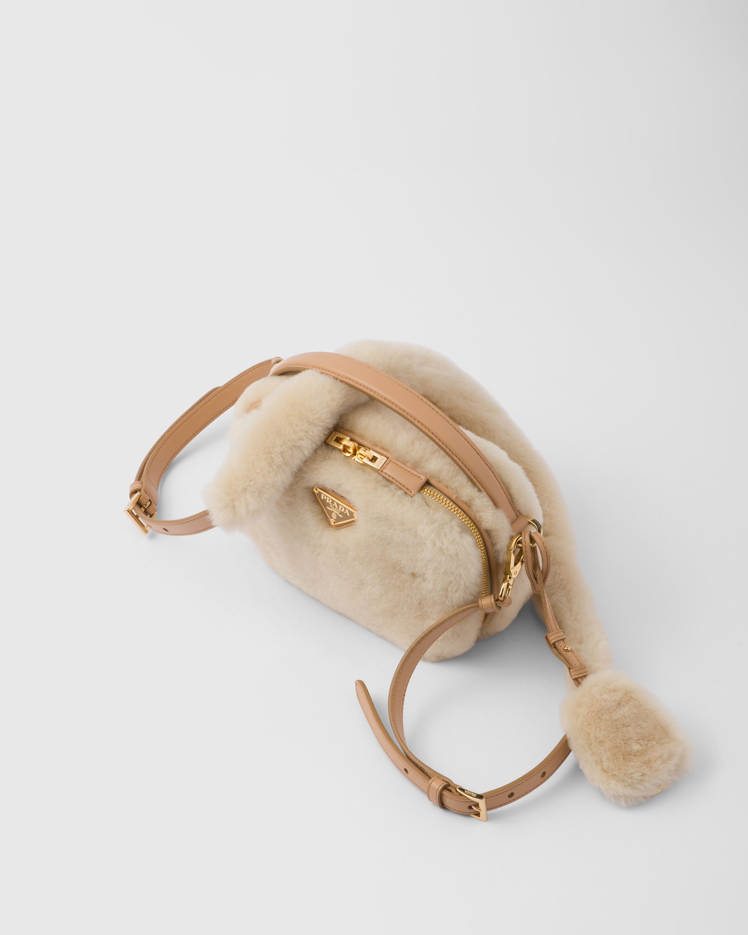 Prada Odette shearling mini bag