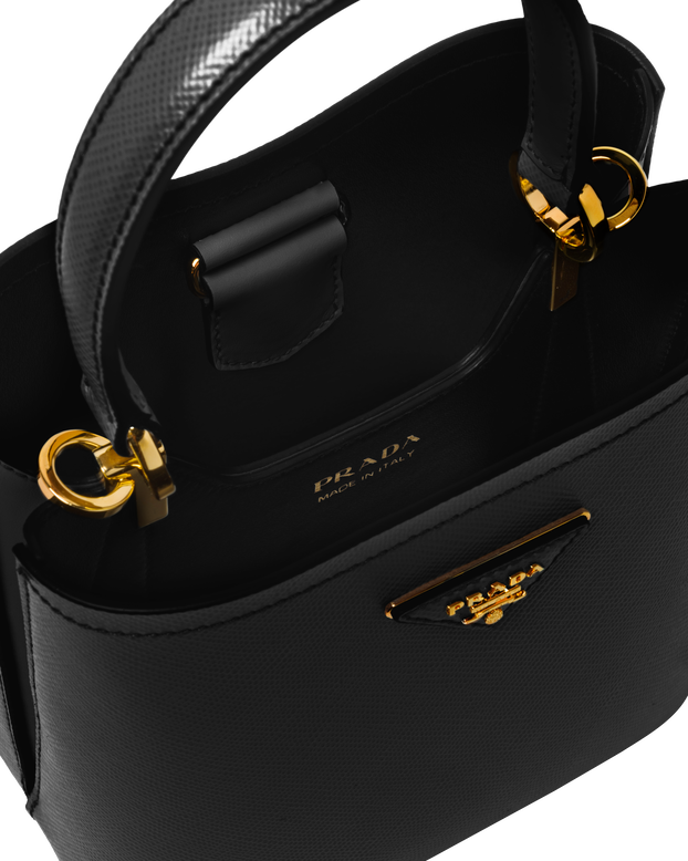 Small Saffiano Leather Prada Panier Bag, , hi-res