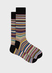 SIGNATURE STRIPE SILK SOCKS