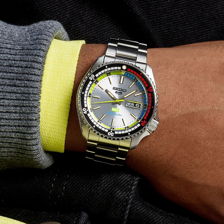 5 Sports X HUF Limited Edition Collaboration II 42.5mm Bracelet Strap Mens Watch Silver, , hi-res
