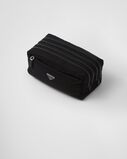 Re-Nylon and Saffiano leather travel pouch, , hi-res