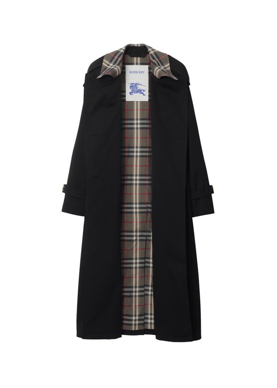 Long Check Collar Castleford Trench Coat, , hi-res