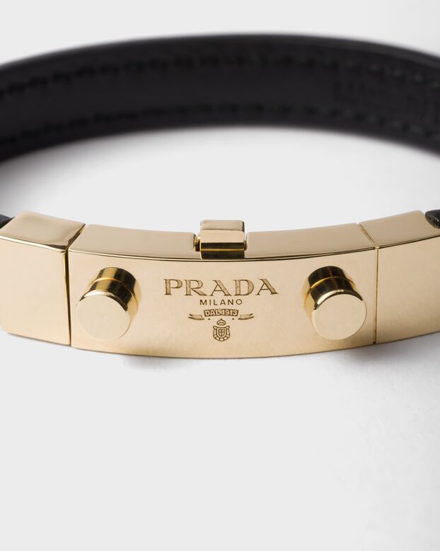 Saffiano leather bracelet, , hi-res