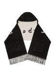 Logo Alpaca Wool Blend Hooded Scarf, , hi-res