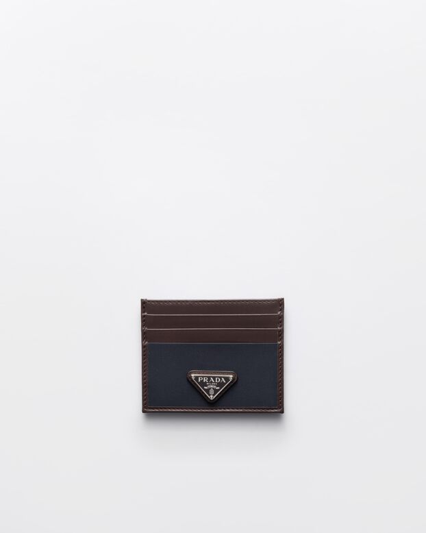 Prada Speedrock Re-Nylon and leather card holder, , hi-res