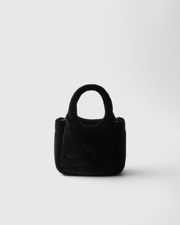 Padded velvet mini handbag, , hi-res
