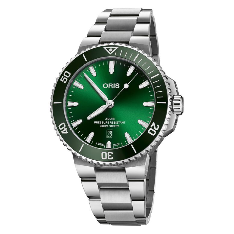 Aquis Date 43.5mm Green Dial, , hi-res