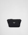Re-Nylon and Saffiano leather shoulder bag