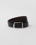 Reversible Saffiano leather belt, , hi-res