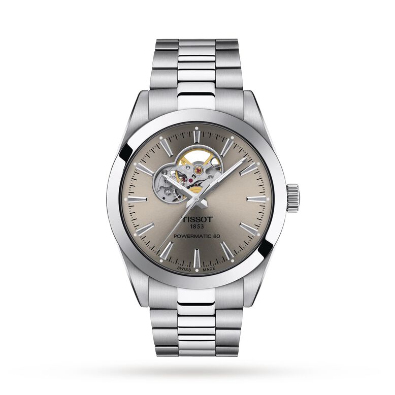 Gentleman Powermatic 80 Open Heart 40mm Mens Watch Grey, , hi-res