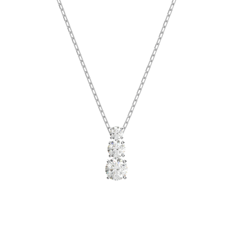 Stilla Pendant Round White Crystal, , hi-res