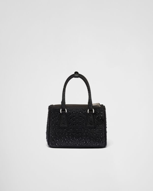 Prada Galleria satin mini-bag with crystals, , hi-res