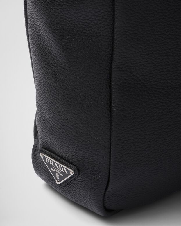 Leather tote, , hi-res