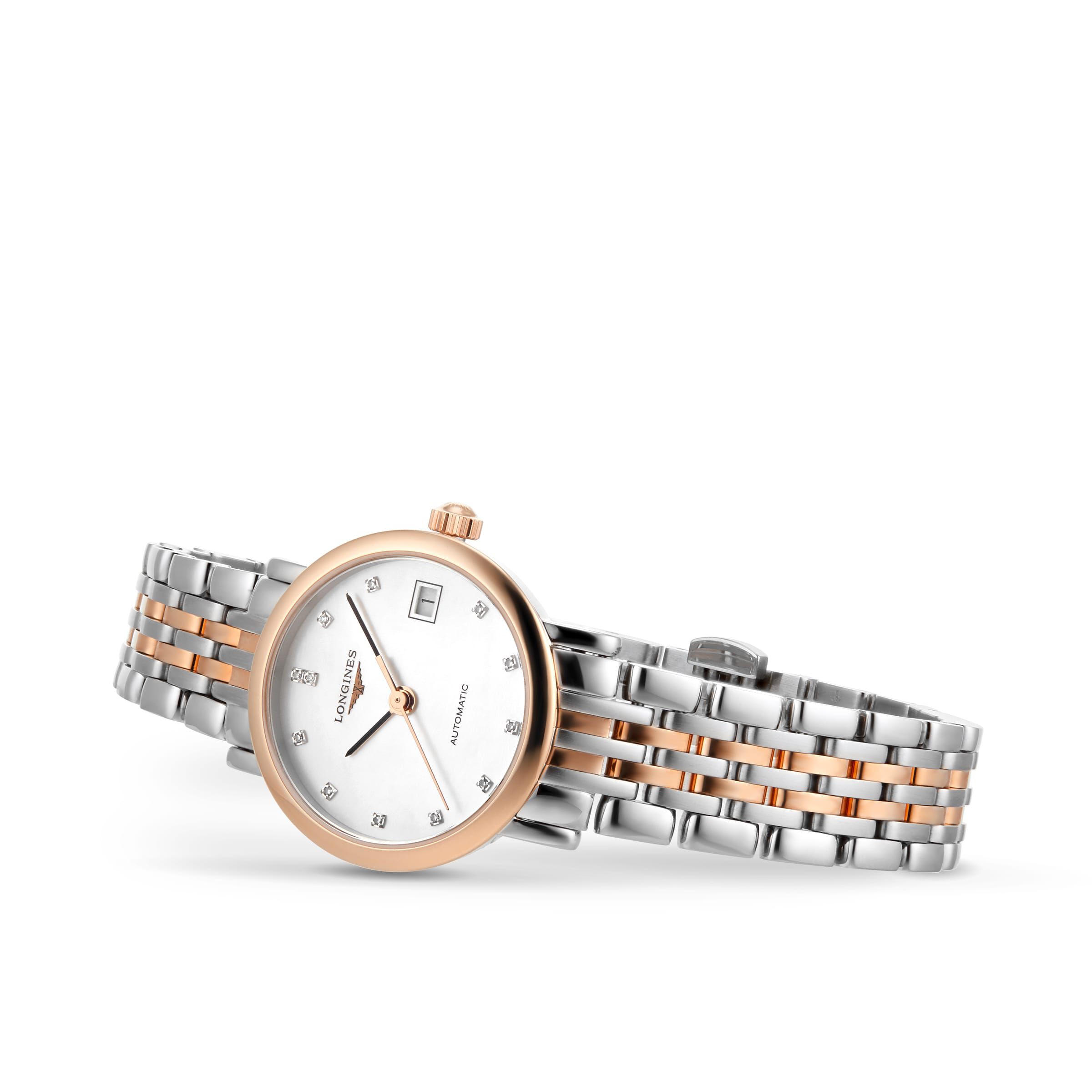 Longines Elegant 25.5mm Diamond Automatic Ladies Watch Fine Watches Heathrow Reserve Collect