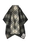 Reversible Check Wool Cape
