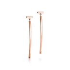 Tiffany T Bar Earrings in Rose Gold