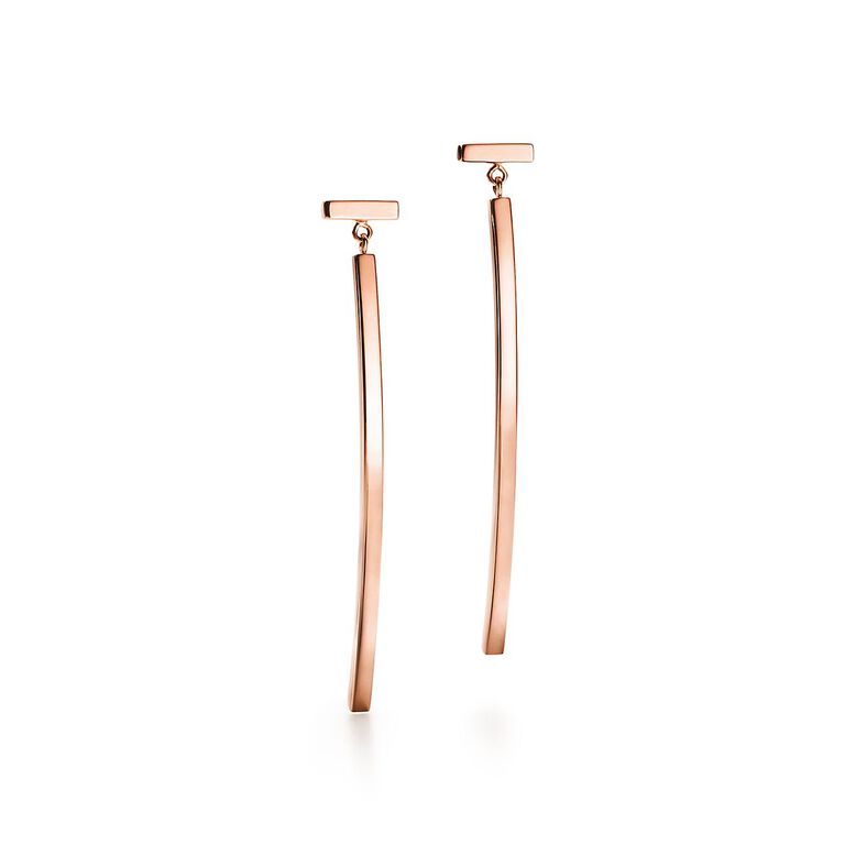 Tiffany T Bar Earrings in Rose Gold, , hi-res