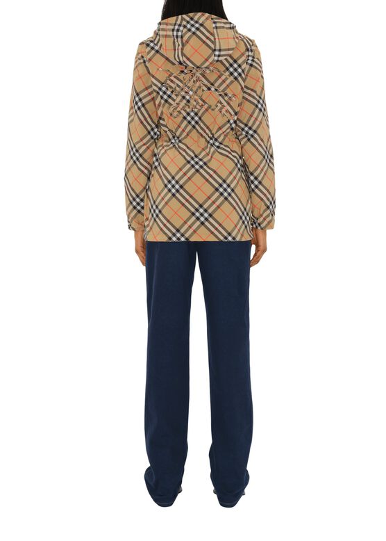 Check Nylon Hooded Jacket, , hi-res