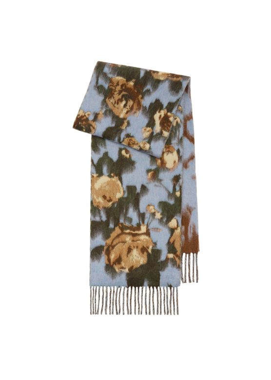 Rose Alpaca Wool Blend Scarf, , hi-res