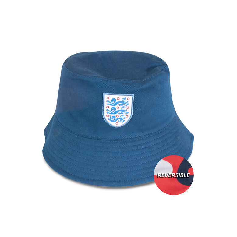 England FA Reversible Bucket Hat Blue, , hi-res