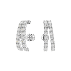 Matrix Ear Cuffs - White Rhodium