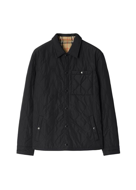 Reversible Quilted Nylon Overshirt, , hi-res
