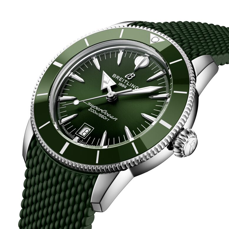 Superocean Heritage B31 Automatic 42mm Mens Watch Green Rubber, , hi-res