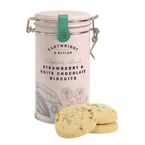Strawberry & White Chocolate Chunk Biscuits Tin 
