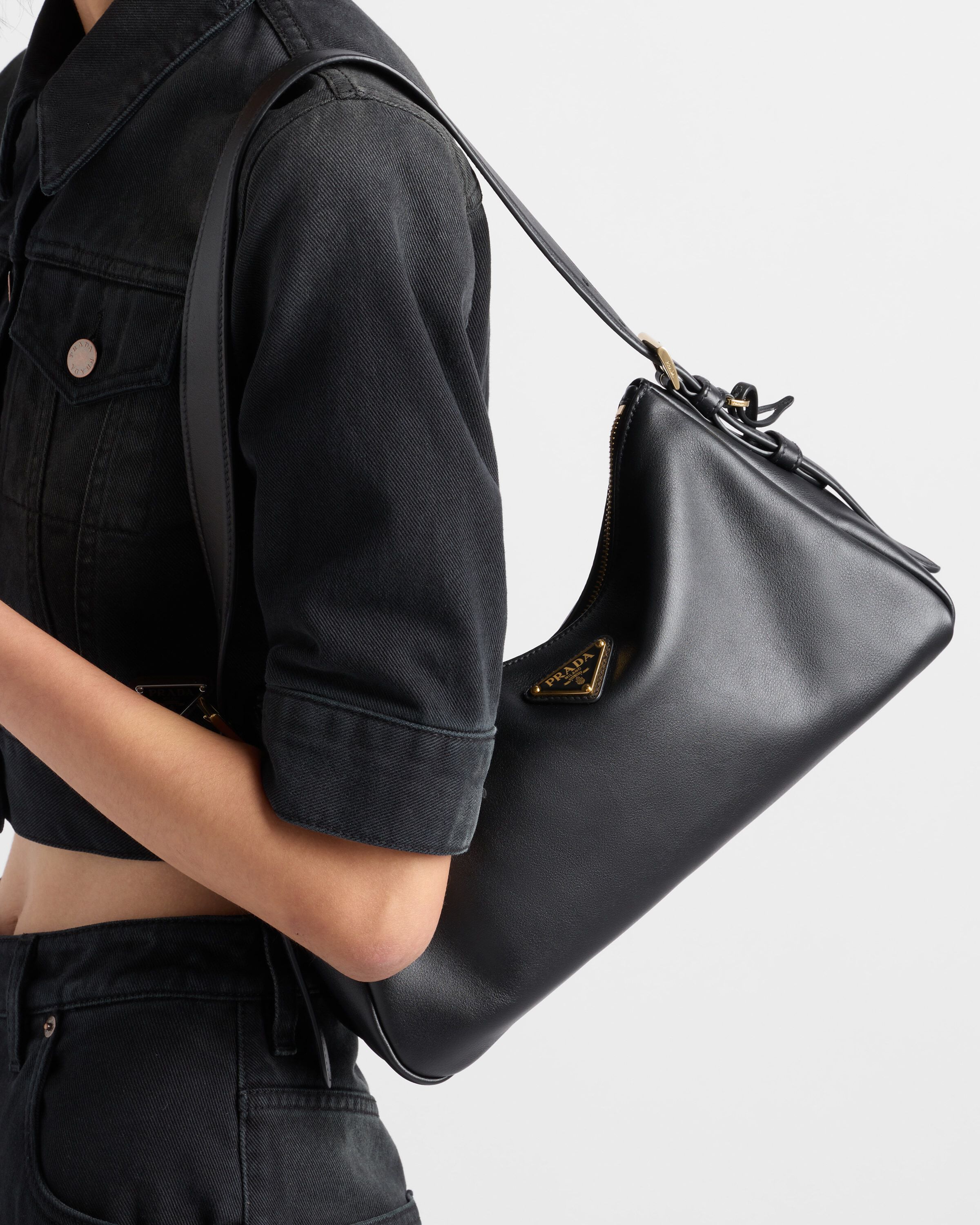 Prada Aimée medium leather shoulder bag