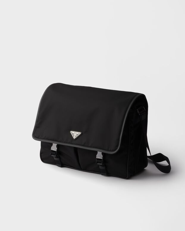 Re-Nylon and Saffiano leather shoulder bag, , hi-res