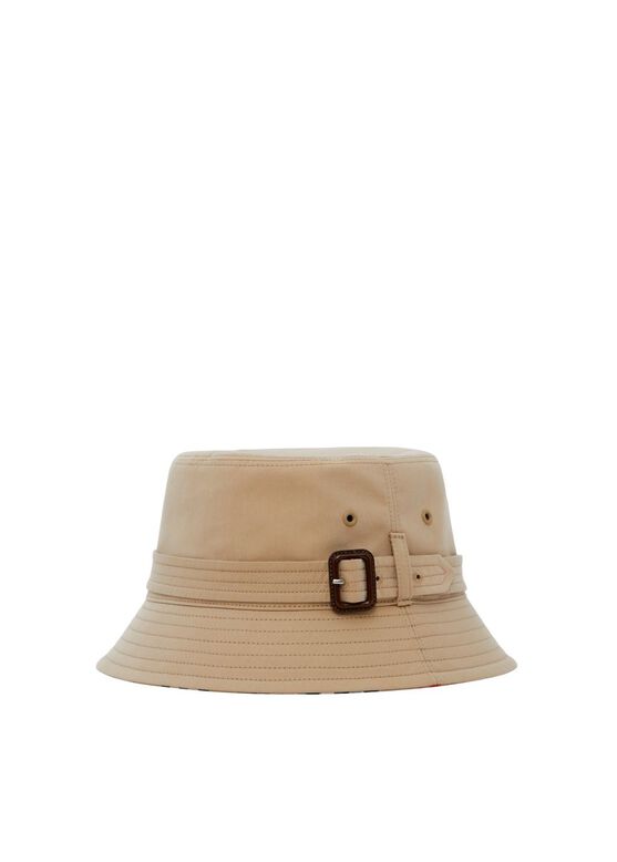 Cotton Gabardine Belted Bucket Hat, , hi-res