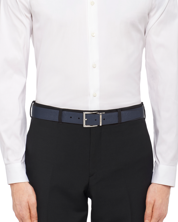 Saffiano Leather Reversible Belt, , hi-res
